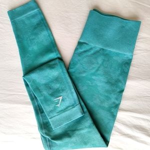 Gymshark Camo seamless XS aqua green
